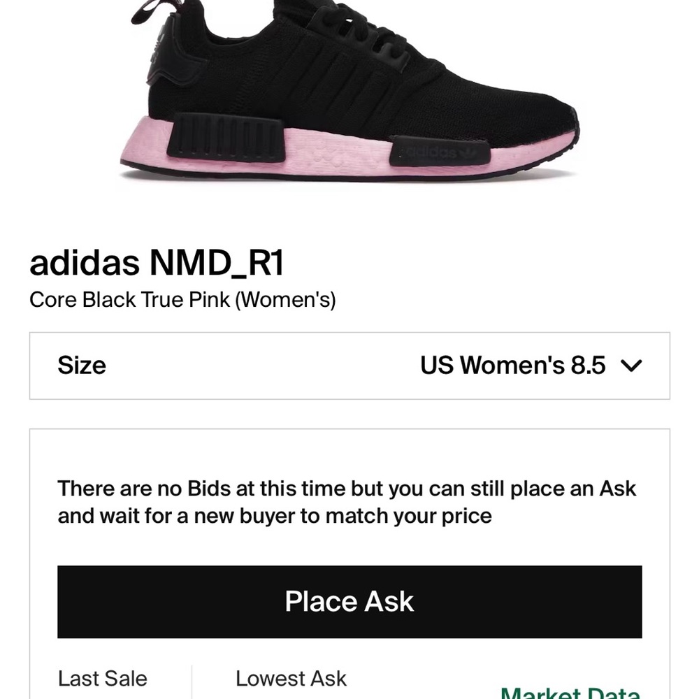 Adidas NMD_R1 Black and Pink Sneakers